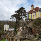 house on a hill side