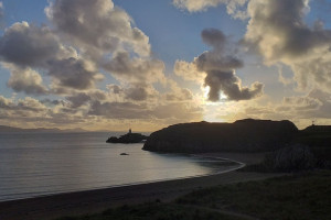 sun setting